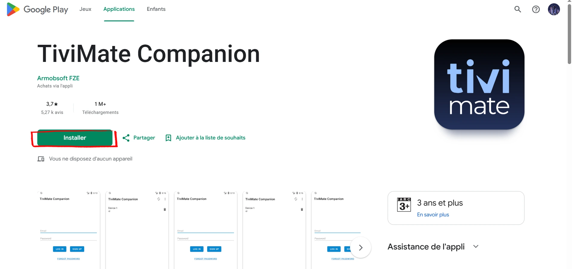 Install TiviMate Companion from Google Play on Android phone