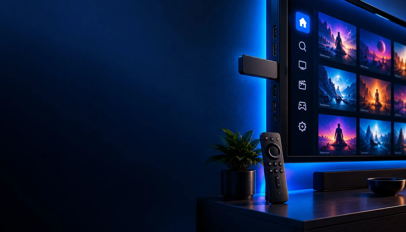 TiviMate running on an Amazon Fire TV Stick