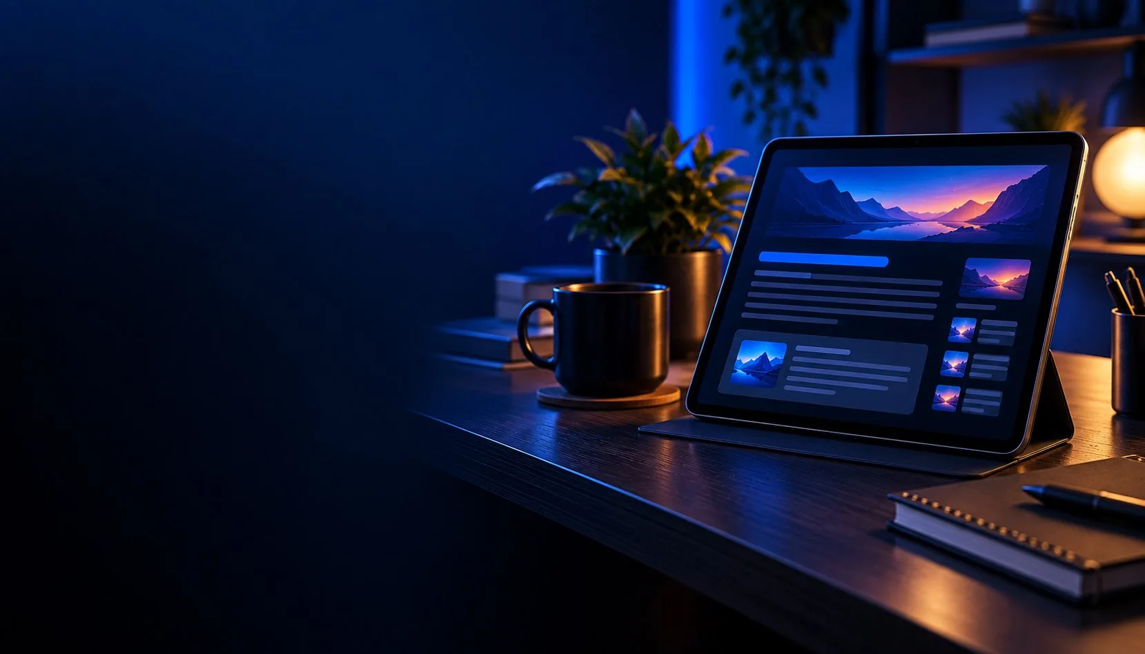 A tablet and smart TV on a dark desk showing TiviMate guides and troubleshooting